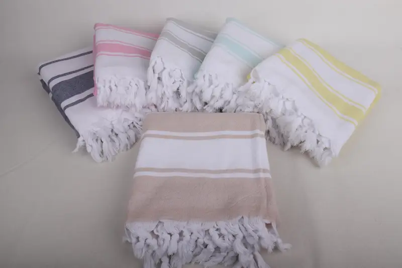 Spa Towel, Turkish Towel Beach, Wedding Day Gift For Bride, Turkish beach towel, Monogram Turkish Towel, 68x36 Cotton Striped Terry Towel - 8