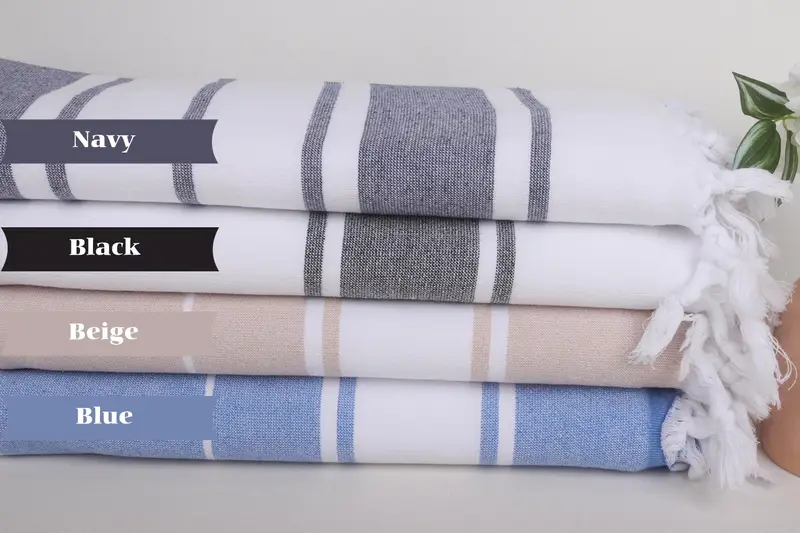 Spa Towel, Turkish Towel Beach, Wedding Day Gift For Bride, Turkish beach towel, Monogram Turkish Towel, 68x36 Cotton Striped Terry Towel - 2