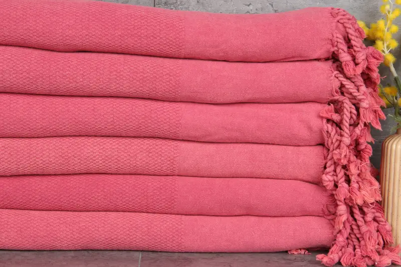 Personalized Fuchsia Geometric Towel Beach, 32x71 Inches