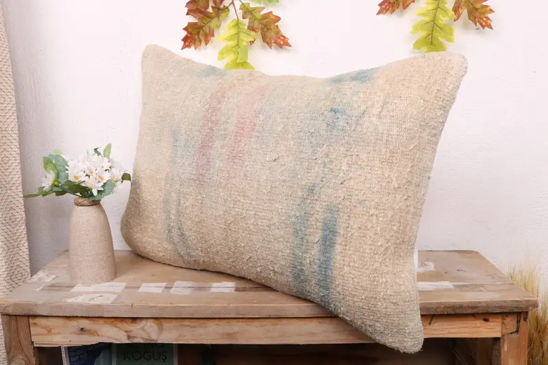 16x24 Beige Pillow Cover, Boho Pillow, Cushion, Toss Pillow Sham, Pillow for Couch, Sofa Bolster Pillow Case, Pattern Throw Pillow Sham, Gift Pillow - 4