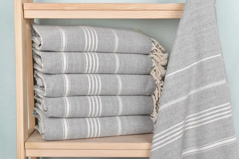 Best Beach Towel, Large Turkish Towel, Gift Towel, Embroidery Towel, Custom Towel, Turkish fouta towel for outdoor use, 70x40 Cotton Striped Towel - 2