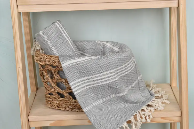 Best Beach Towel, Large Turkish Towel, Gift Towel, Embroidery Towel, Custom Towel, Turkish fouta towel for outdoor use, 70x40 Cotton Striped Towel - 4