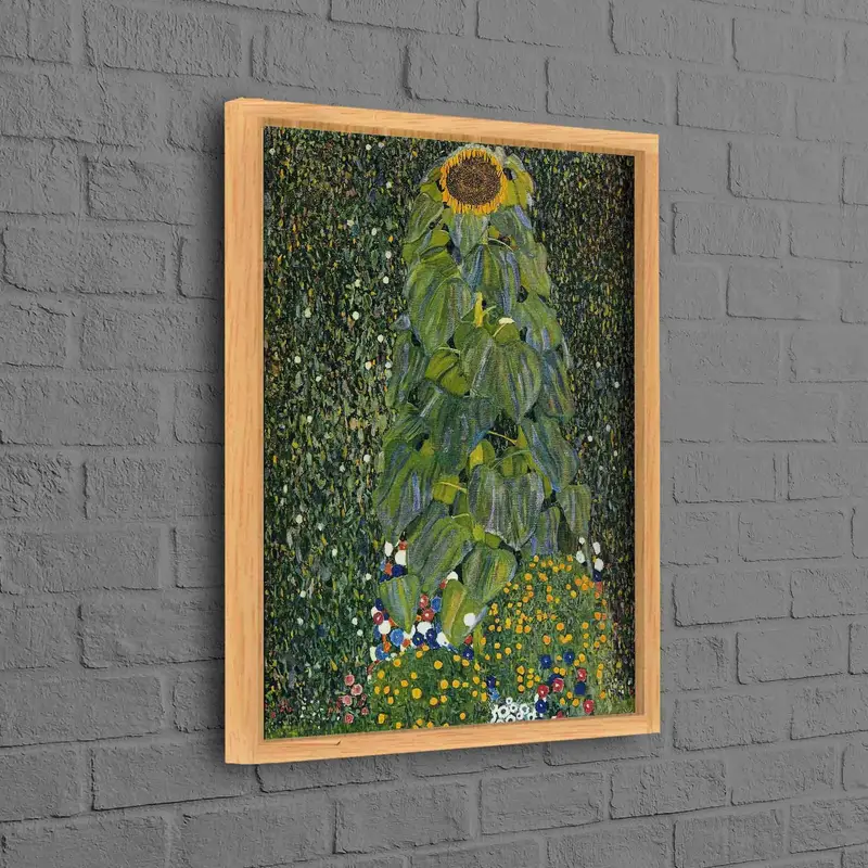 Lienzo de girasoles de Gustav Klimt: elegante arte impreso para el hogar
