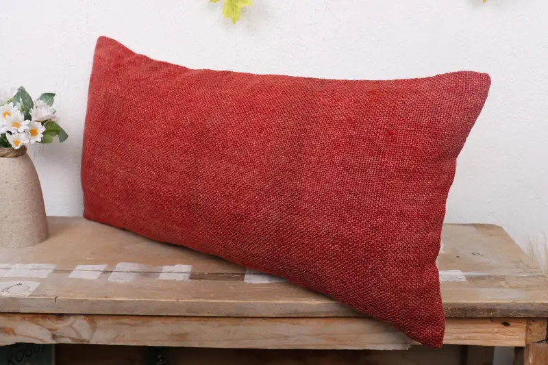 Turkish Pillow, Pattern Throw Pillow Cover, 12x24 Red Cushion Case, Pillow for Sofa, Pillow Cover, Art Deco Pillow Sham, Pillow for Couch - 4