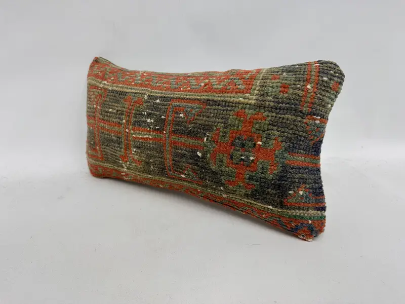 Pillow for Couch, Cushion Cover, Throw Kilim Pillow, Nautical Throw Cushion Cover, Pillow for Sofa, 12x20 Blue Pillow Cover - 4