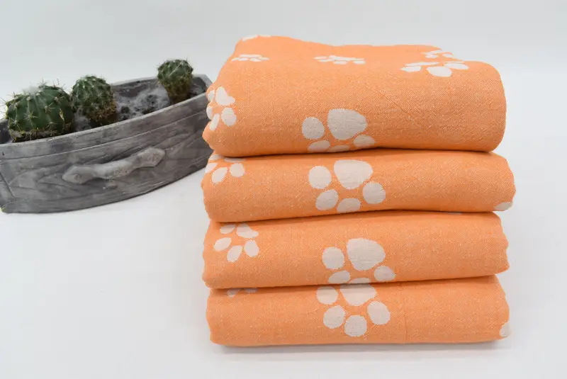 Bachelorette Party Gift, Personalized Gift, 70x36 Cotton Paw Design Towel, Gift For Boyfriend, Pool Towels, Turkish Towel Beach, Unique Wedding Gift - 7