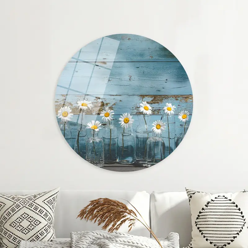 エレガントなデイジー ラバー キャンバス: ファームハウス チャーム & フォト アート