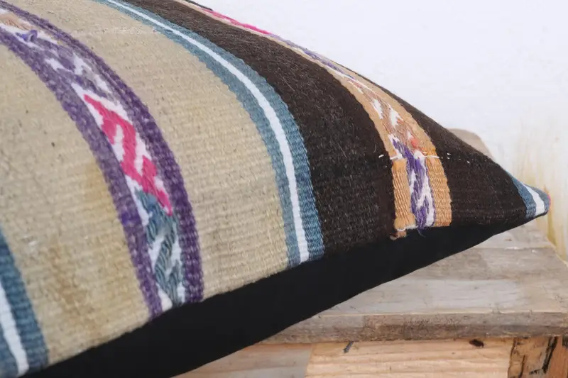 Outdoor Throw Cushion Case, Boho Pillow Sham Cover, Pillow, Boho Pillow, 18x18 Beige Pillow Cover, Ethnic Cushion Cover, Gift Pillow - 6