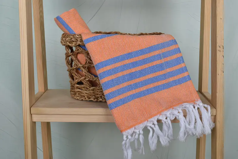 Wedding Gift, Best Friend Gift Ideas, 40x20 Cotton Zig zag Towel, Embroidery Towel, Turkish Tea Towel, Guest Towel, Monogram Kitchen Towel - 4