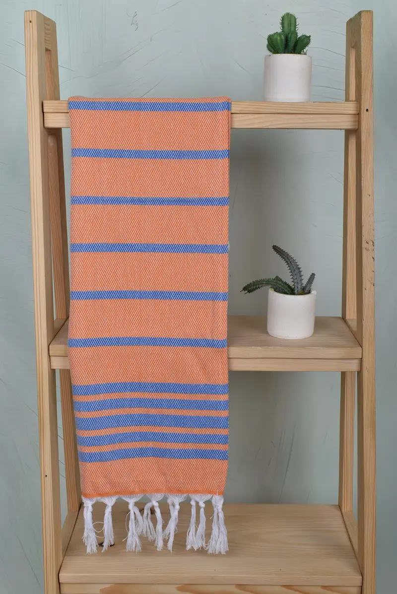 Wedding Gift, Best Friend Gift Ideas, 40x20 Cotton Zig zag Towel, Embroidery Towel, Turkish Tea Towel, Guest Towel, Monogram Kitchen Towel - 8