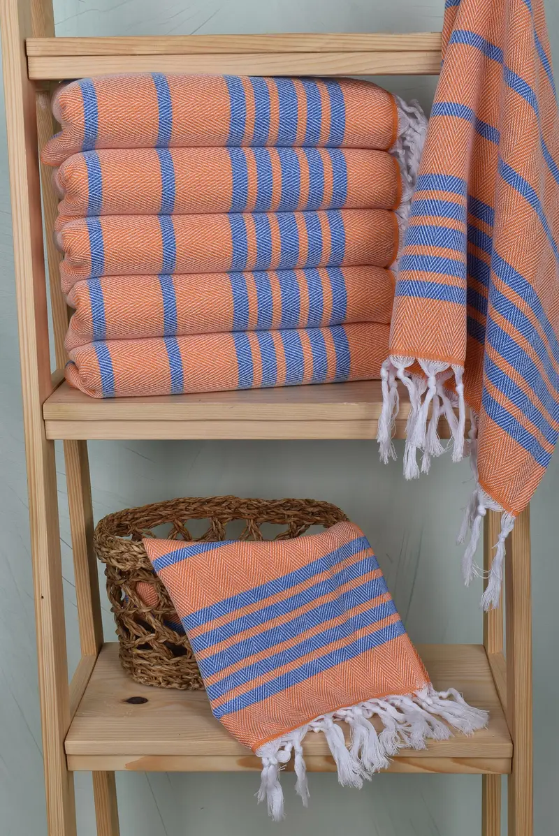 Wedding Gift, Best Friend Gift Ideas, 40x20 Cotton Zig zag Towel, Embroidery Towel, Turkish Tea Towel, Guest Towel, Monogram Kitchen Towel - 3