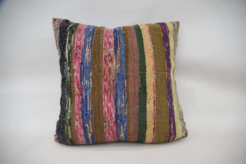 Antique Pillows, Turkish Corner Pillow, Boho Pillow, Pillow, Authentic Pillow Case, Lounge Throw Cushion, Pillow for Couch, 24x24 Blue Cushion Cover - 4
