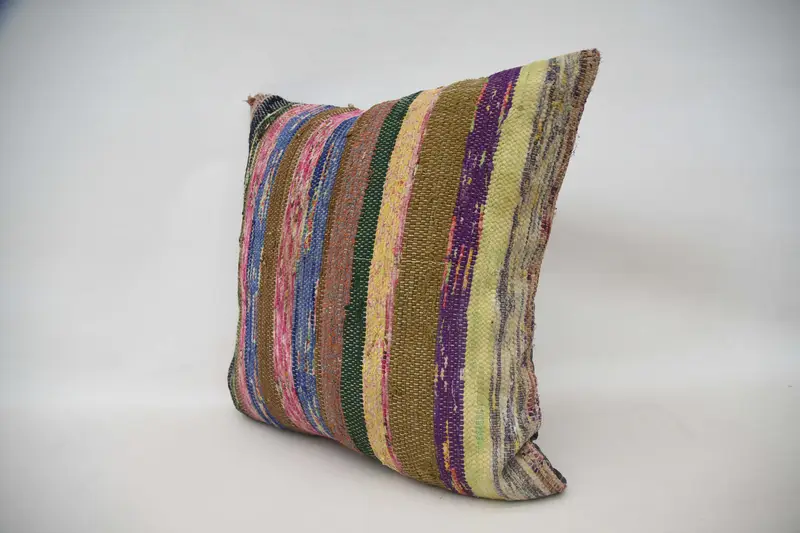 Antique Pillows, Turkish Corner Pillow, Boho Pillow, Pillow, Authentic Pillow Case, Lounge Throw Cushion, Pillow for Couch, 24x24 Blue Cushion Cover - 3