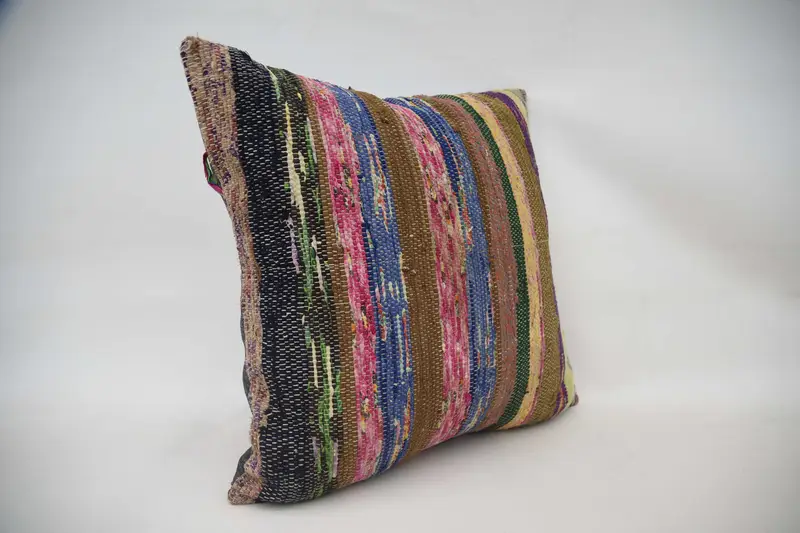 Antique Pillows, Turkish Corner Pillow, Boho Pillow, Pillow, Authentic Pillow Case, Lounge Throw Cushion, Pillow for Couch, 24x24 Blue Cushion Cover - 2