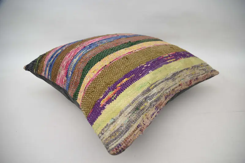 Antique Pillows, Turkish Corner Pillow, Boho Pillow, Pillow, Authentic Pillow Case, Lounge Throw Cushion, Pillow for Couch, 24x24 Blue Cushion Cover - 6