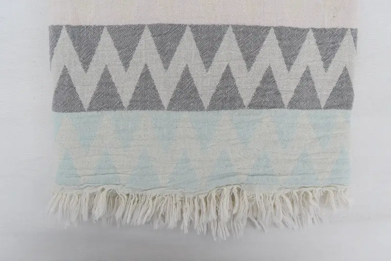 70x40 Cotton Zigzag Design Towel, Boyfriend Christmas Gift, Bachelorette Party Favors, Personalized Gifts, Custom Beach Towel, Peshtemal Towel USA - 6