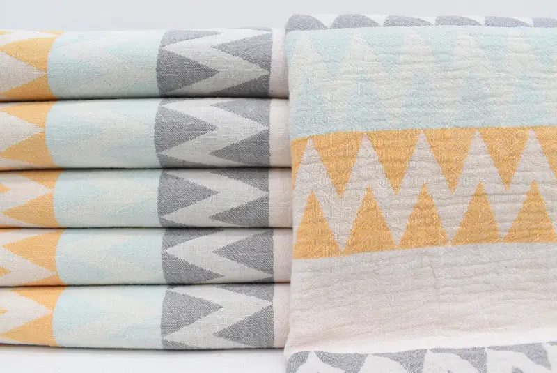 70x40 Cotton Zigzag Design Towel, Boyfriend Christmas Gift, Bachelorette Party Favors, Personalized Gifts, Custom Beach Towel, Peshtemal Towel USA - 2