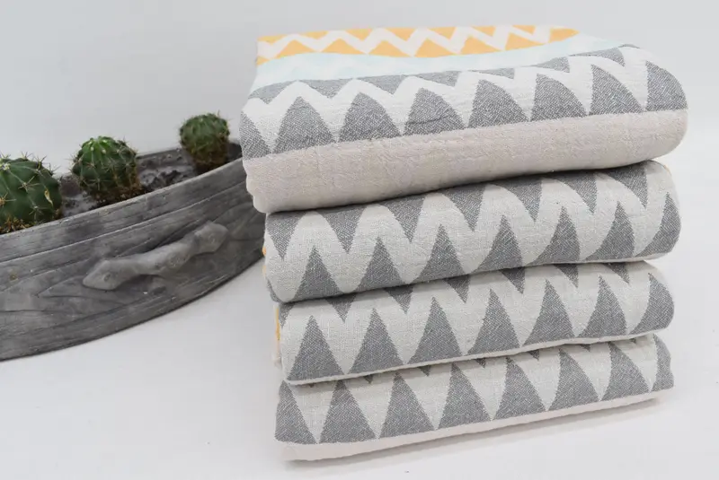 70x40 Cotton Zigzag Design Towel, Boyfriend Christmas Gift, Bachelorette Party Favors, Personalized Gifts, Custom Beach Towel, Peshtemal Towel USA - 8