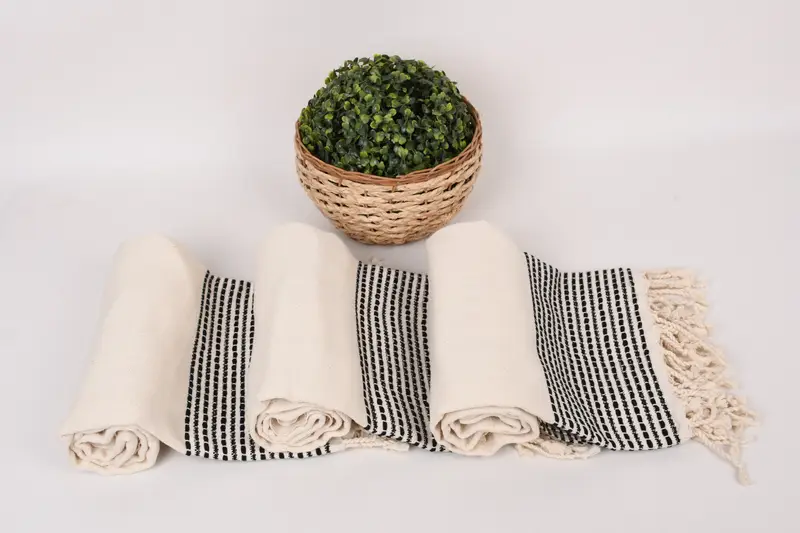 Wedding Favors, Travel towel, Custom Wedding Towel, Best Beach Towel, Bridal Shower Favor, Sand-Resistant Peshtemal, 70x36 Cotton Striped Towel - 8