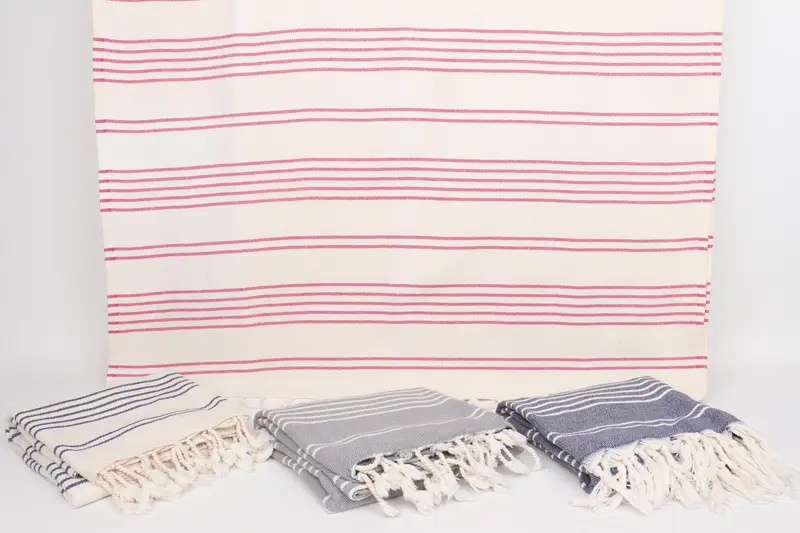 Custom Beach Towel, Gym Towel, 70x40 Cotton Striped Towel, Organic Turkish towel, Valentines Day Gift Idea, Spa Gift Towel, Sand-resistant towel - 8