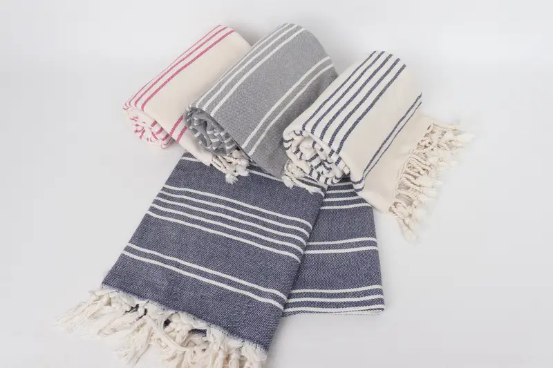 Custom Beach Towel, Gym Towel, 70x40 Cotton Striped Towel, Organic Turkish towel, Valentines Day Gift Idea, Spa Gift Towel, Sand-resistant towel - 5