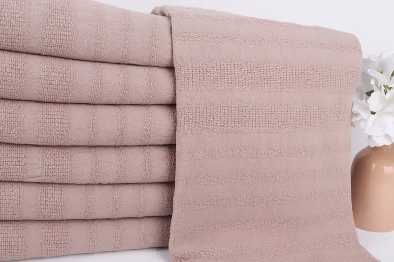 Bridesmaid Proposal Gift, Custom Wedding Gift, 68x36 Cotton Stonewashed Striped Towel, Personalized Gifts, Travel towel, Wedding Anniversary Gift - 2