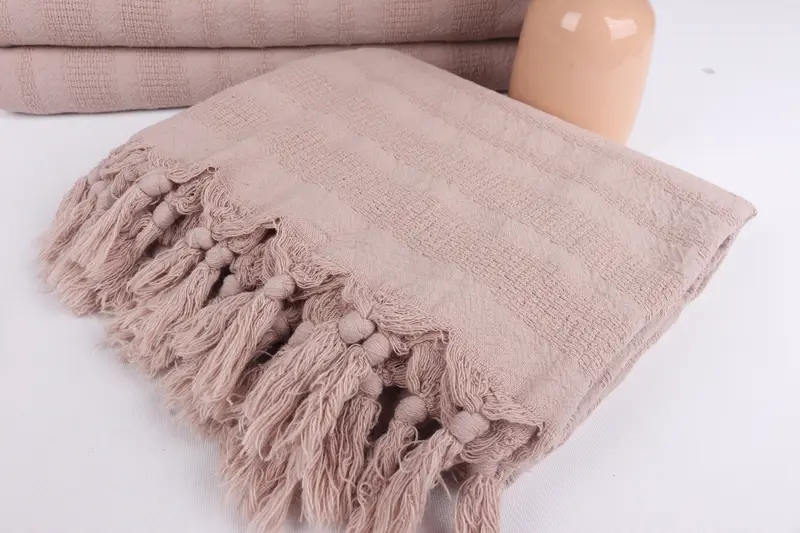 Bridesmaid Proposal Gift, Custom Wedding Gift, 68x36 Cotton Stonewashed Striped Towel, Personalized Gifts, Travel towel, Wedding Anniversary Gift - 5