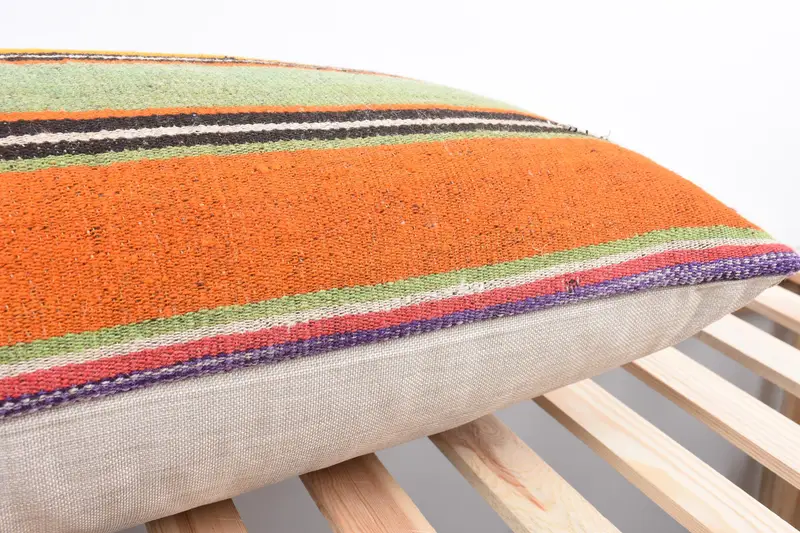 16x36 Pink Cushion Case, Boho Pillow Sham Cover, Ethnical Kilim Rug Pillow, Kilim Cushion Sham, Bohemian Cushion Pillow Sham, Cushion Case - 7