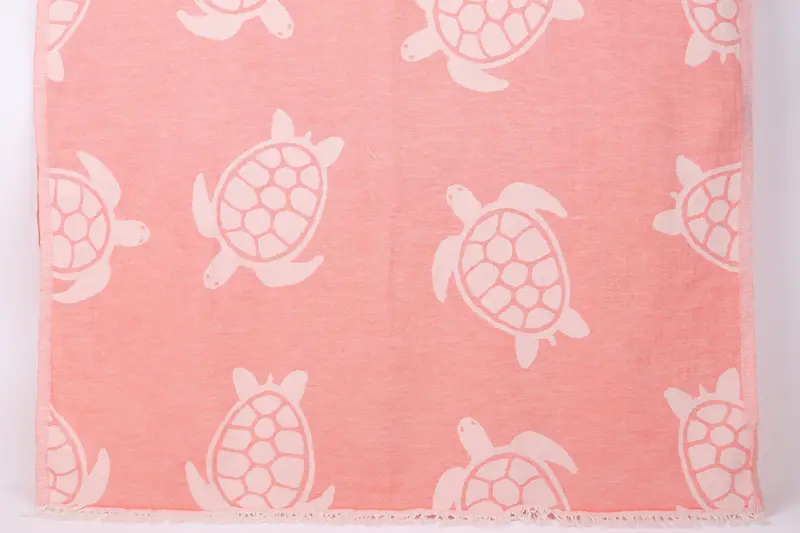 Organic Towel, Best Friend Gift Ideas, Gift For Him, 70x40 Cotton Tortoise Design Towel, Fouta towel, Girl Trip Party Favor, Soft towel, Pool Towels - 1
