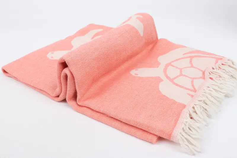 Organic Towel, Best Friend Gift Ideas, Gift For Him, 70x40 Cotton Tortoise Design Towel, Fouta towel, Girl Trip Party Favor, Soft towel, Pool Towels - 7