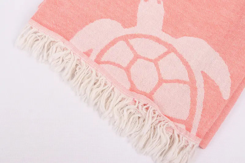 Organic Towel, Best Friend Gift Ideas, Gift For Him, 70x40 Cotton Tortoise Design Towel, Fouta towel, Girl Trip Party Favor, Soft towel, Pool Towels - 8