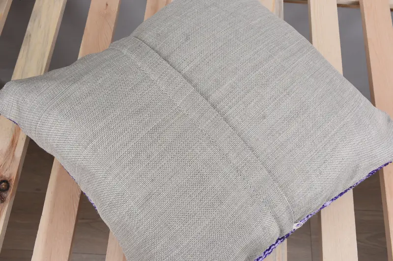 Bench Cushion Case, Boho Pillow, 14x14 Purple Cushion, Ikat Pillow Cover, Home Decor Pillow, Pillow Case, Vintage Pillow, Tribal Cushion Case - 8