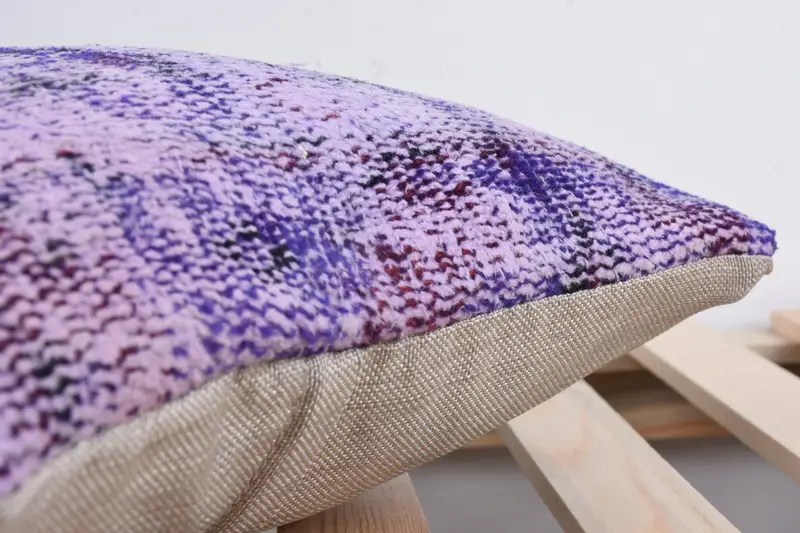 Bench Cushion Case, Boho Pillow, 14x14 Purple Cushion, Ikat Pillow Cover, Home Decor Pillow, Pillow Case, Vintage Pillow, Tribal Cushion Case - 7