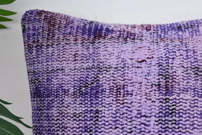 Bench Cushion Case, Boho Pillow, 14x14 Purple Cushion, Ikat Pillow Cover, Home Decor Pillow, Pillow Case, Vintage Pillow, Tribal Cushion Case - 2