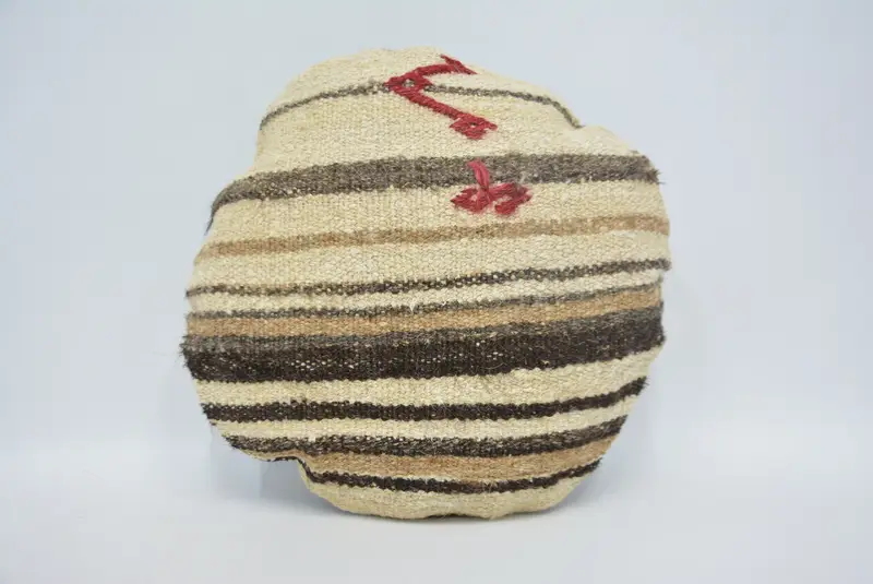 Kilim Pillow Cover, Cushion Case, Boho Chic Cushion Cover, Kilim Cushion Sham, Interior Designer Pillow, 16x16 Beige Cushion, Ikat Cushion Cover - 1