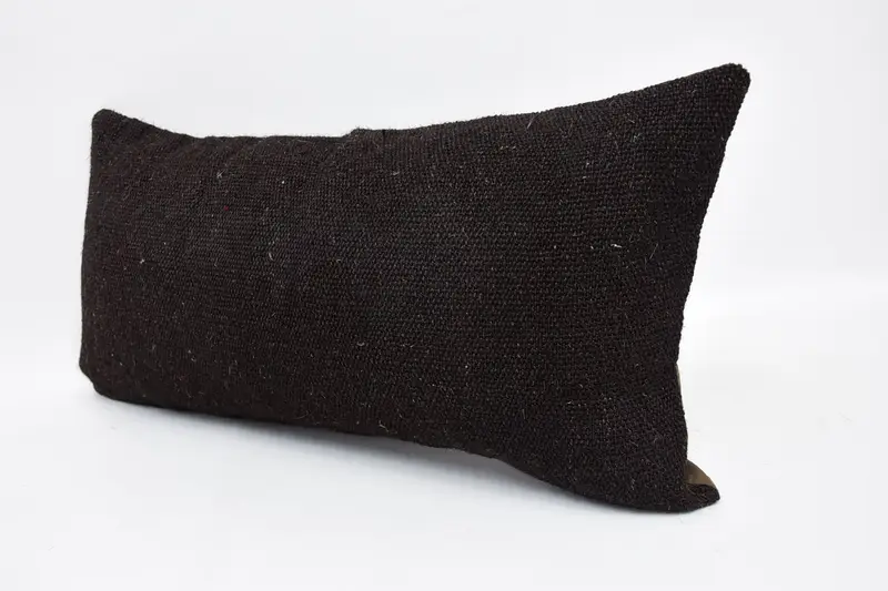 Boho Pillow, Indoor Pillow Cover, 12x24 Black Cushion Cover, Pillow for Couch, Turkish Pillow, Kilim Rug Pillow, Pattern Throw Pillow, Pillow Case - 4