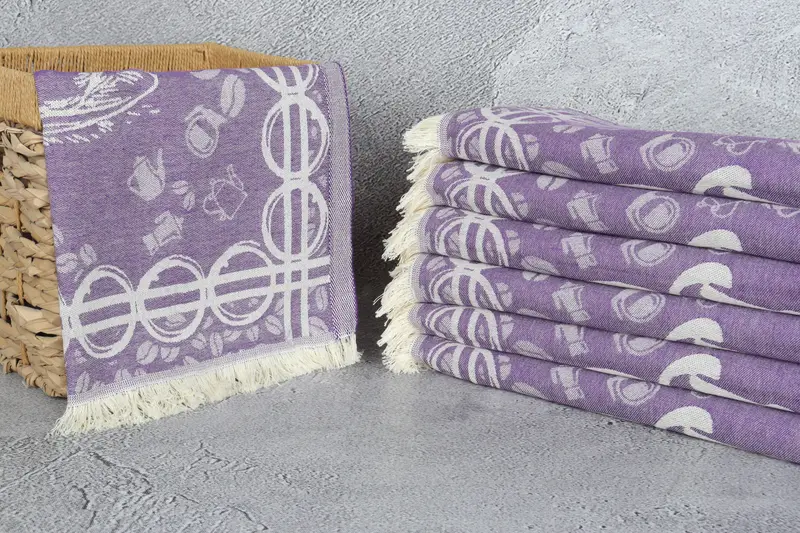 28x20 Cotton Coffee Patterned Towel, Bachelor Towel, Turkish Hand Towel, Bridal Shower Gifts, Personalized Dish Towel, Monogram Hand Towel - 4