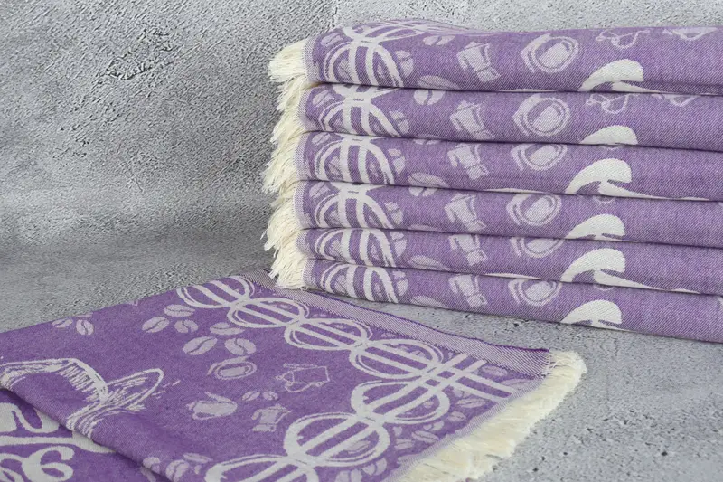 28x20 Cotton Coffee Patterned Towel, Bachelor Towel, Turkish Hand Towel, Bridal Shower Gifts, Personalized Dish Towel, Monogram Hand Towel - 3