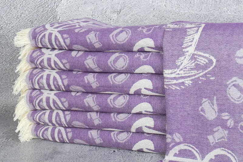 28x20 Cotton Coffee Patterned Towel, Bachelor Towel, Turkish Hand Towel, Bridal Shower Gifts, Personalized Dish Towel, Monogram Hand Towel - 2