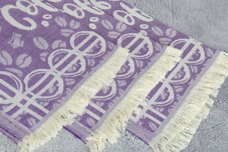 28x20 Cotton Coffee Patterned Towel, Bachelor Towel, Turkish Hand Towel, Bridal Shower Gifts, Personalized Dish Towel, Monogram Hand Towel - 6