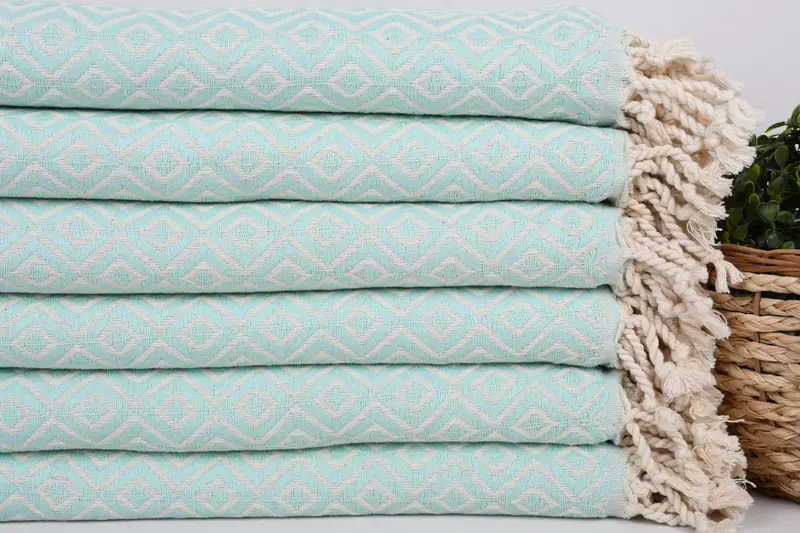 Lightweight Turkish towel for beach, Lightweight Turkish towel, Turkish Towel USA, Xmas Gifts, Personalized Beach Towel, 70x40 Cotton Diamond Towel - 2