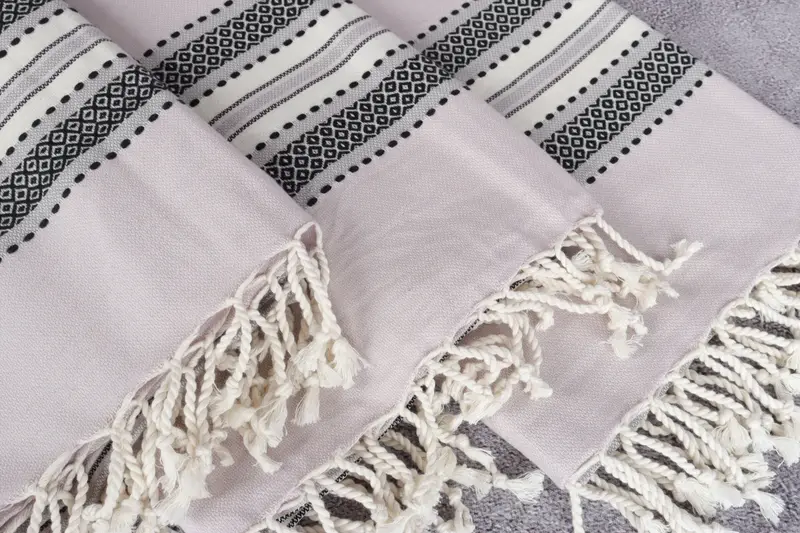 Bathroom Towel, Yoga Towel, Lightweight Turkish towel, Beach Towel Monogram, Turkish Towel USA, Guest Towel, Soft towel, 70x40 Cotton Striped Towel - 5