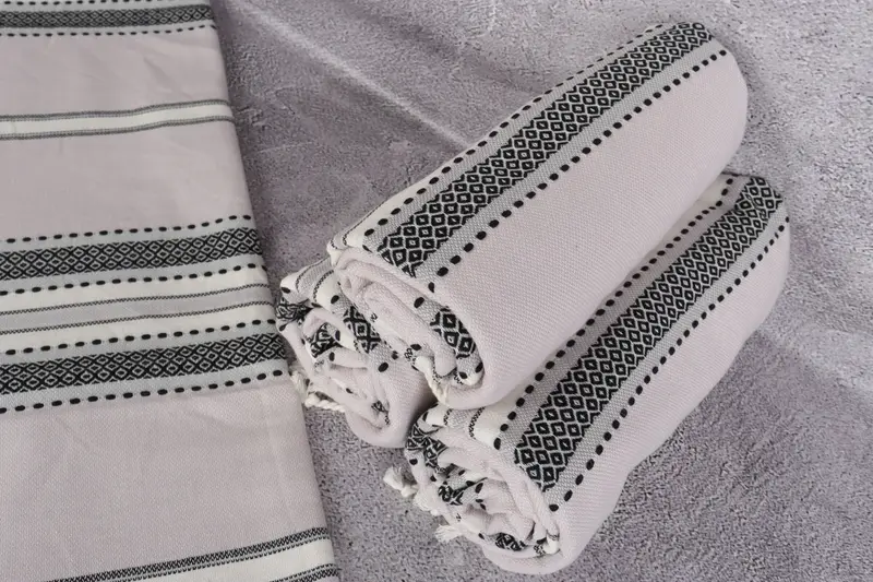 Bathroom Towel, Yoga Towel, Lightweight Turkish towel, Beach Towel Monogram, Turkish Towel USA, Guest Towel, Soft towel, 70x40 Cotton Striped Towel - 8