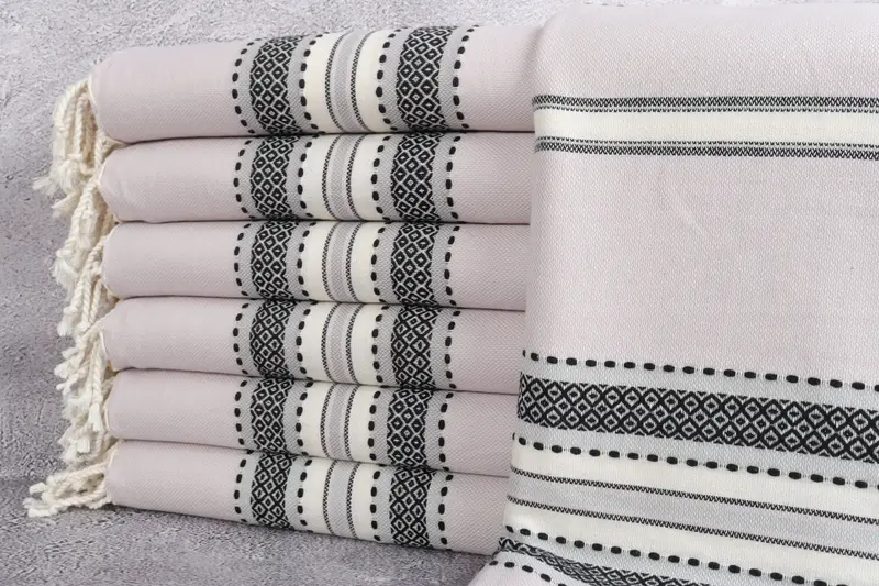 Bathroom Towel, Yoga Towel, Lightweight Turkish towel, Beach Towel Monogram, Turkish Towel USA, Guest Towel, Soft towel, 70x40 Cotton Striped Towel - 1