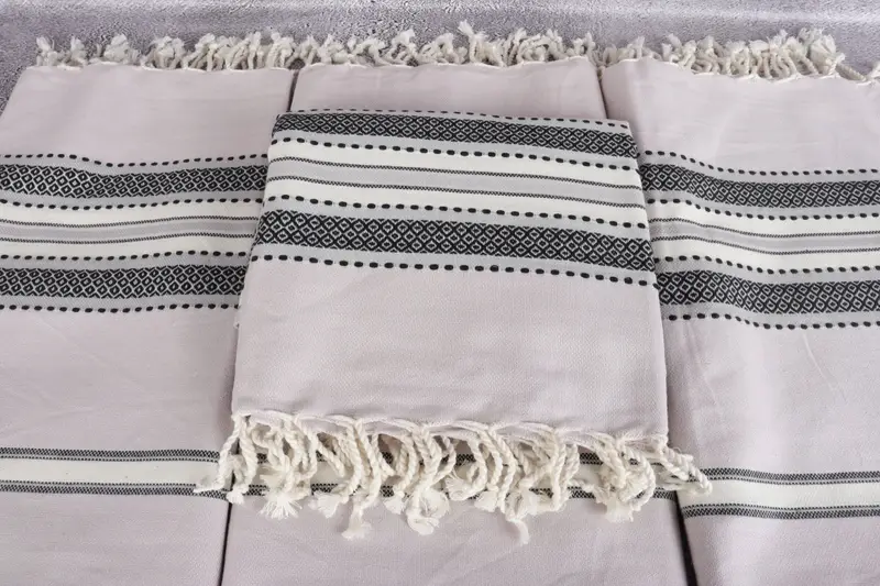 Bathroom Towel, Yoga Towel, Lightweight Turkish towel, Beach Towel Monogram, Turkish Towel USA, Guest Towel, Soft towel, 70x40 Cotton Striped Towel - 4