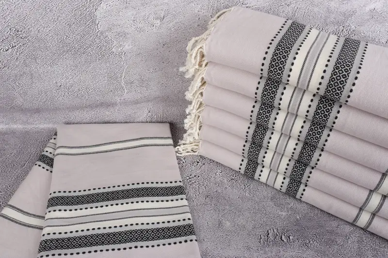 Bathroom Towel, Yoga Towel, Lightweight Turkish towel, Beach Towel Monogram, Turkish Towel USA, Guest Towel, Soft towel, 70x40 Cotton Striped Towel - 2