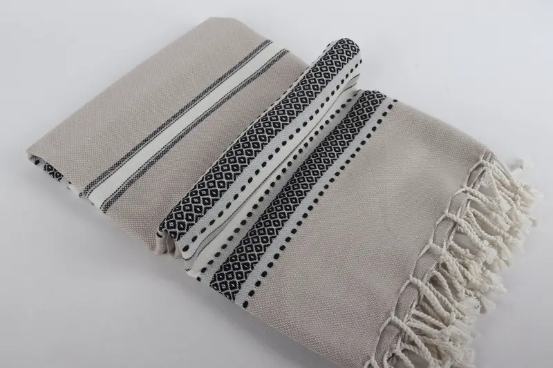 Holiday Towel, 70x40 Cotton Striped Towel, Christmas Gift, Quick-dry peshtemal, Bridal Shower Gift, Monogram Turkish Towel, Bridemaids Beach Towel - 6