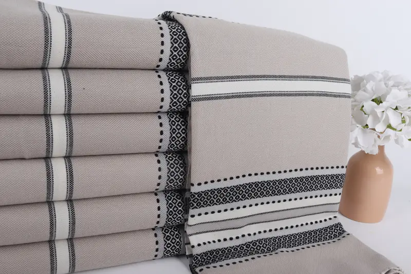 Holiday Towel, 70x40 Cotton Striped Towel, Christmas Gift, Quick-dry peshtemal, Bridal Shower Gift, Monogram Turkish Towel, Bridemaids Beach Towel - 2