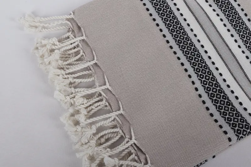 Holiday Towel, 70x40 Cotton Striped Towel, Christmas Gift, Quick-dry peshtemal, Bridal Shower Gift, Monogram Turkish Towel, Bridemaids Beach Towel - 7