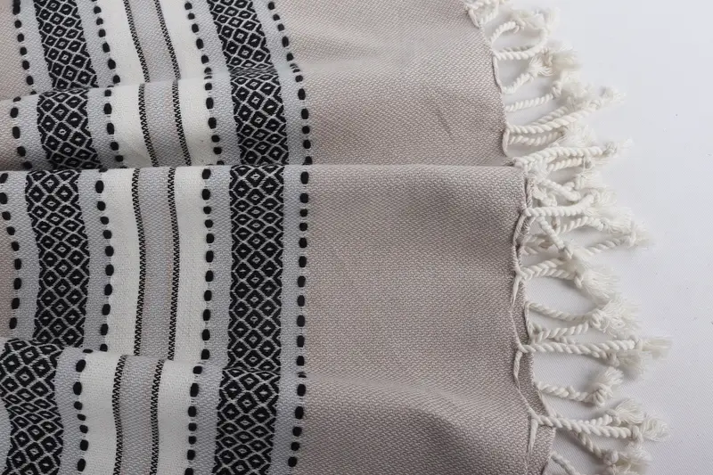Holiday Towel, 70x40 Cotton Striped Towel, Christmas Gift, Quick-dry peshtemal, Bridal Shower Gift, Monogram Turkish Towel, Bridemaids Beach Towel - 8